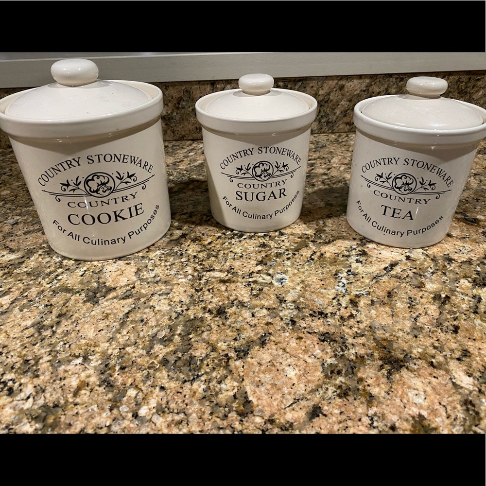 Set of Ceramic Kitchen Canisters